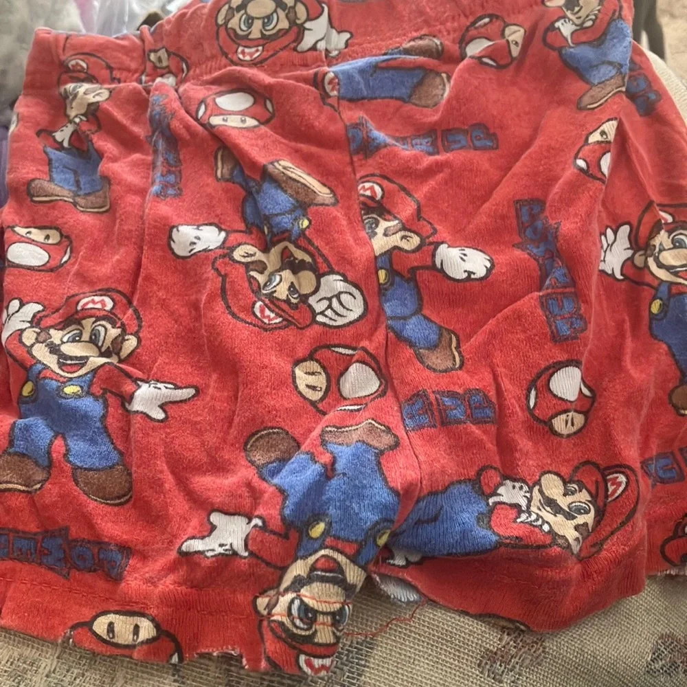 Super Mario Red Pajama shorts 6